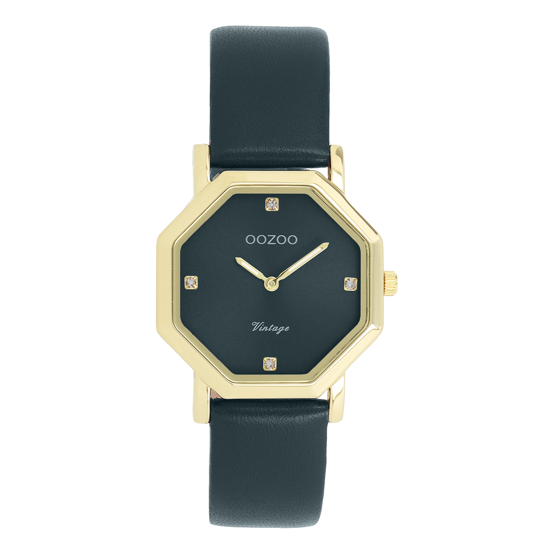 Gold coloured OOZOO with taupe leather strap